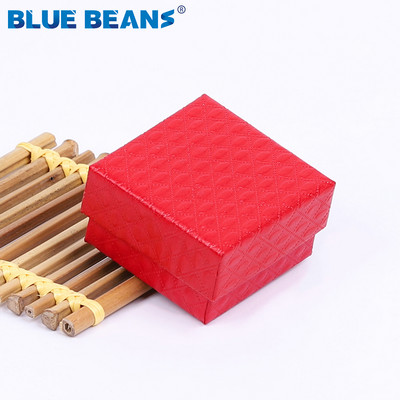 Inel pătrat pentru cercei colier brățară cutie de bijuterii cu model trandafir strălucitor în formă de cutie Fundă Cutie de hârtie Cadou de logodnă cu ridicata