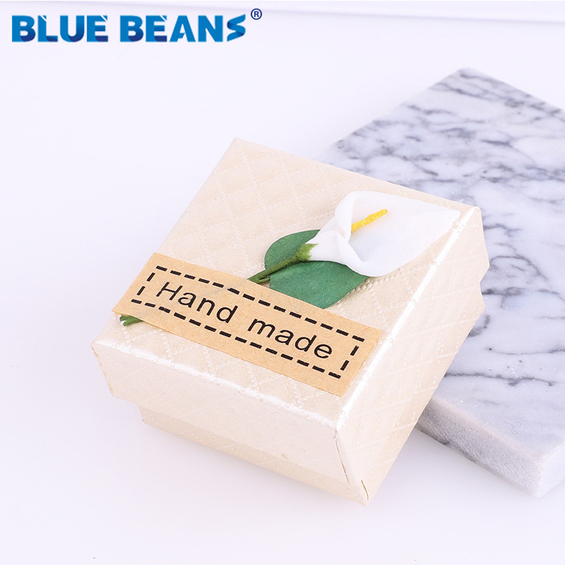 Inel pătrat pentru cercei colier brățară cutie de bijuterii cu model trandafir strălucitor în formă de cutie Fundă Cutie de hârtie Cadou de logodnă cu ridicata