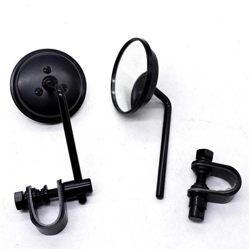 Universalus 25 mm, skirtas Cafe Racer Chopper Bobber Harley motociklo retro apvalaus vaizdo užpakalinio vaizdo vairo užsegamas galinio vaizdo šoninis veidrodėlis