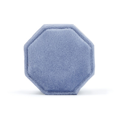 Cutie de bijuterii din catifea octogon Muti Color Trei sloturi Cutie de depozitare cu inele duble Afișare verighetă pentru femei Pachet de cercei cadou