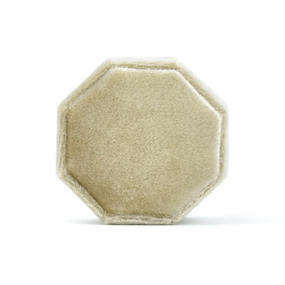 Cutie de bijuterii din catifea octogon Muti Color Trei sloturi Cutie de depozitare cu inele duble Afișare verighetă pentru femei Pachet de cercei cadou