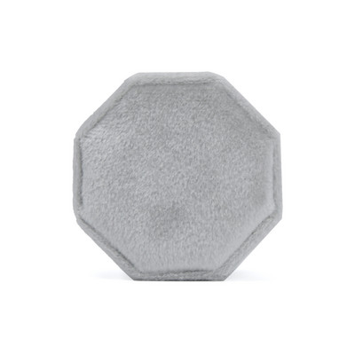 Cutie de bijuterii din catifea octogon Muti Color Trei sloturi Cutie de depozitare cu inele duble Afișare verighetă pentru femei Pachet de cercei cadou