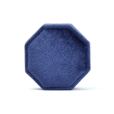 Cutie de bijuterii din catifea octogon Muti Color Trei sloturi Cutie de depozitare cu inele duble Afișare verighetă pentru femei Pachet de cercei cadou