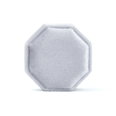 Cutie de bijuterii din catifea octogon Muti Color Trei sloturi Cutie de depozitare cu inele duble Afișare verighetă pentru femei Pachet de cercei cadou