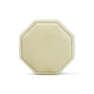 Cutie de bijuterii din catifea octogon Muti Color Trei sloturi Cutie de depozitare cu inele duble Afișare verighetă pentru femei Pachet de cercei cadou