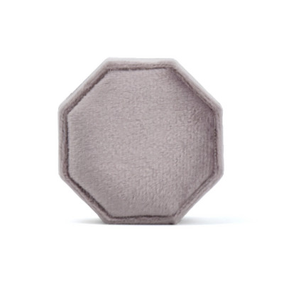 Cutie de bijuterii din catifea octogon Muti Color Trei sloturi Cutie de depozitare cu inele duble Afișare verighetă pentru femei Pachet de cercei cadou