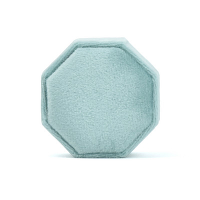 Cutie de bijuterii din catifea octogon Muti Color Trei sloturi Cutie de depozitare cu inele duble Afișare verighetă pentru femei Pachet de cercei cadou