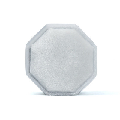 Cutie de bijuterii din catifea octogon Muti Color Trei sloturi Cutie de depozitare cu inele duble Afișare verighetă pentru femei Pachet de cercei cadou