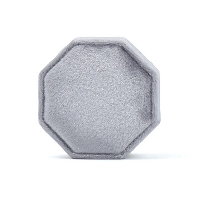 Cutie de bijuterii din catifea octogon Muti Color Trei sloturi Cutie de depozitare cu inele duble Afișare verighetă pentru femei Pachet de cercei cadou