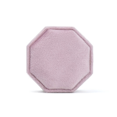 Cutie de bijuterii din catifea octogon Muti Color Trei sloturi Cutie de depozitare cu inele duble Afișare verighetă pentru femei Pachet de cercei cadou