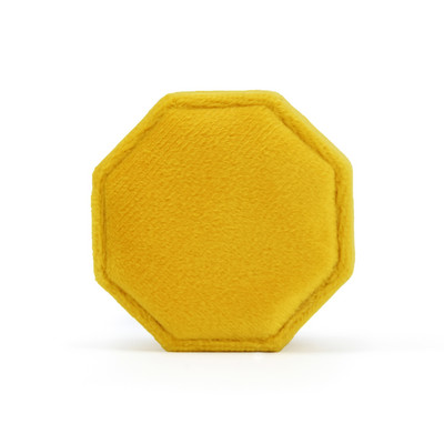 Cutie de bijuterii din catifea octogon Muti Color Trei sloturi Cutie de depozitare cu inele duble Afișare verighetă pentru femei Pachet de cercei cadou