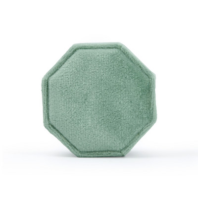 Cutie de bijuterii din catifea octogon Muti Color Trei sloturi Cutie de depozitare cu inele duble Afișare verighetă pentru femei Pachet de cercei cadou