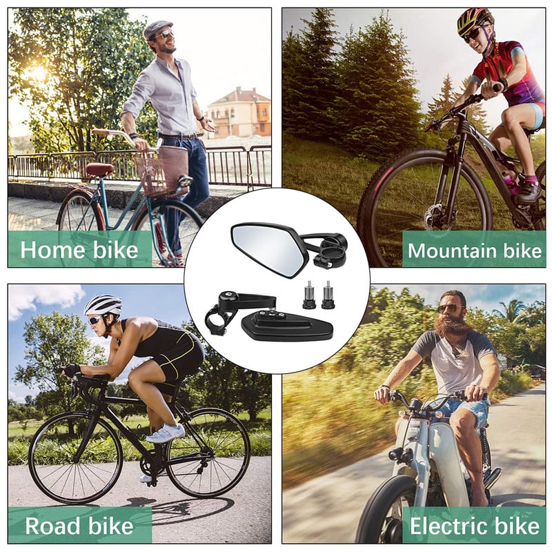 Universalus motociklo galinio vaizdo veidrodėlis, aliuminio lydinio atbulinės eigos vairo galinio vaizdo veidrodėlis elektrinio dviračio motociklo priedai