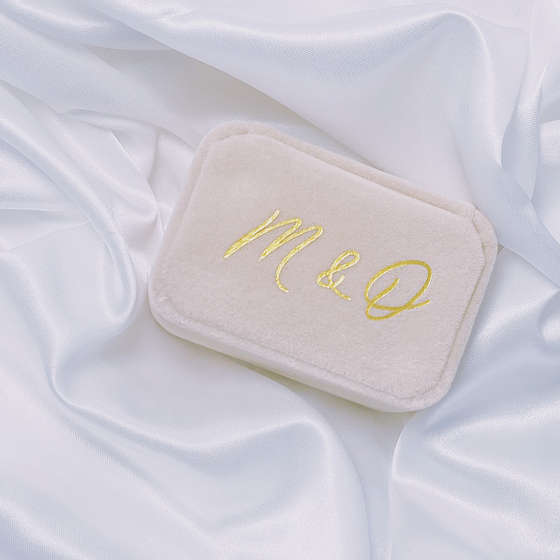 Cutie de inele de flanel personalizata Cutie de bijuterii Cutii de cadou pentru mireasa Cutie de inele de logodna personalizata Cutie de bijuterii de nunta