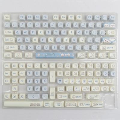 144 klavišai Miau MOA aukščio klavišų dangtelis MAC Cute Miau kvadratinė terminė sublimacija mechaninė klaviatūra Klaviatūros dangteliai Klaviatūros priedai
