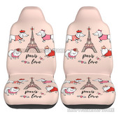 2 tk autoistme katted istmekate Prantsuse koera ja Eiffeli torni stiilis auto esiistmekaitsed universaalsed, sobivad autoautodele