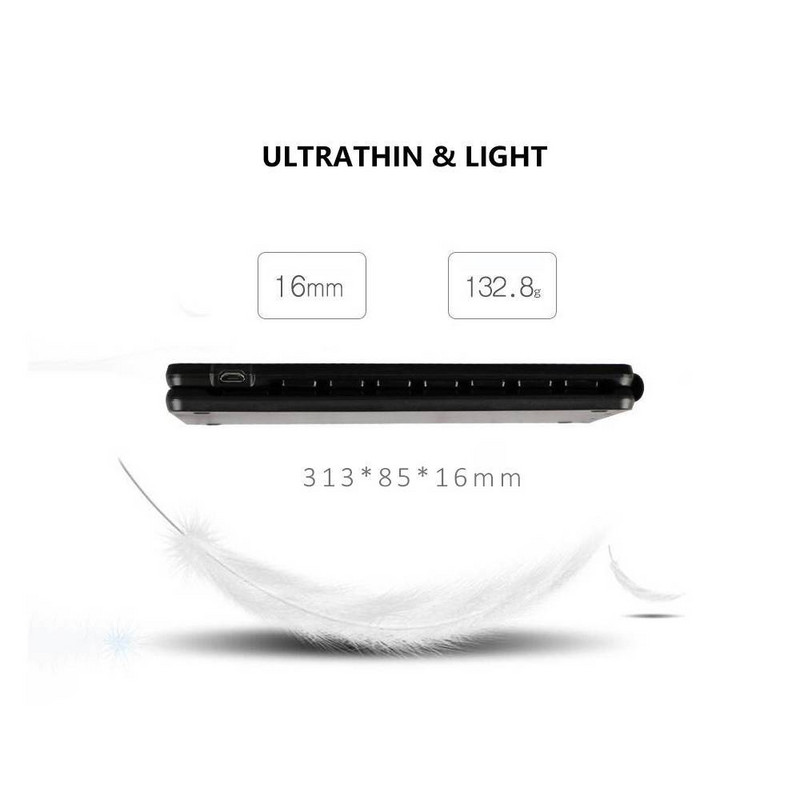 Jomaa mini sulankstoma klaviatūra įkraunama Bluetooth belaidė klaviatūra, skirta Ipad planšetiniam telefonui, nešiojama sulankstoma Bluetooth klaviatūra