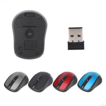 Ергономична 2,4 GHz USB оптична безжична мишка, 2000 DPI регулируем приемник, оптична компютърна игрална мишка за лаптопи MAC Huawei Ect