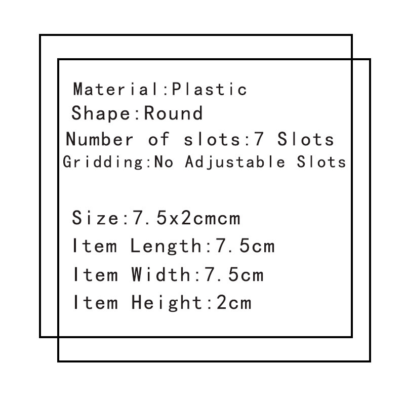 YHBZRET rotund 7 sloturi cutie de pastile din plastic acasă Compartiment portabil transparent instrument cercei DIY bijuterii margele case container