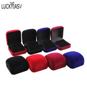 Factory Outlet Stud σκουλαρίκι συσκευασίας Κουτί συσκευασίας Μαύρη βελούδινη οθόνη Κοσμήματα Μικρό κρεμαστό κολιέ Organizer Θήκη αποθήκευσης Χριστουγεννιάτικο δώρο