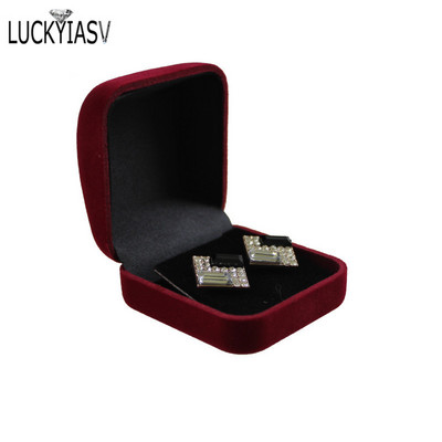 Factory Outlet Stud σκουλαρίκι συσκευασίας Κουτί συσκευασίας Μαύρη βελούδινη οθόνη Κοσμήματα Μικρό κρεμαστό κολιέ Organizer Θήκη αποθήκευσης Χριστουγεννιάτικο δώρο