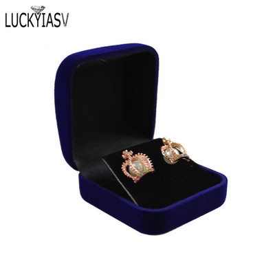 Factory Outlet Stud σκουλαρίκι συσκευασίας Κουτί συσκευασίας Μαύρη βελούδινη οθόνη Κοσμήματα Μικρό κρεμαστό κολιέ Organizer Θήκη αποθήκευσης Χριστουγεννιάτικο δώρο