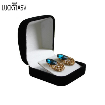 Factory Outlet Stud σκουλαρίκι συσκευασίας Κουτί συσκευασίας Μαύρη βελούδινη οθόνη Κοσμήματα Μικρό κρεμαστό κολιέ Organizer Θήκη αποθήκευσης Χριστουγεννιάτικο δώρο