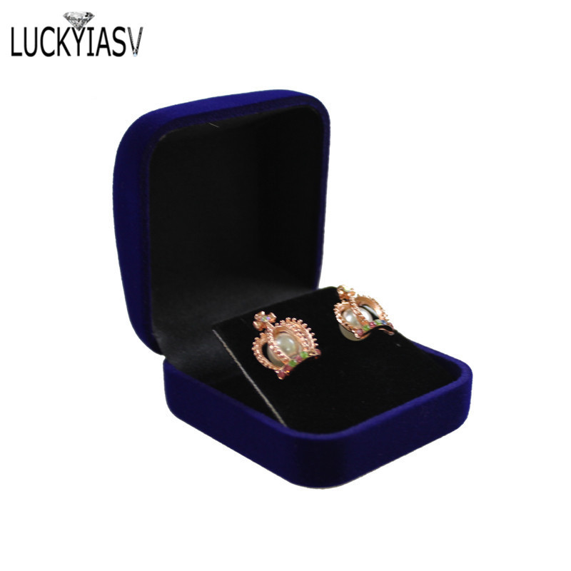 Factory Outlet Stud σκουλαρίκι συσκευασίας Κουτί συσκευασίας Μαύρη βελούδινη οθόνη Κοσμήματα Μικρό κρεμαστό κολιέ Organizer Θήκη αποθήκευσης Χριστουγεννιάτικο δώρο