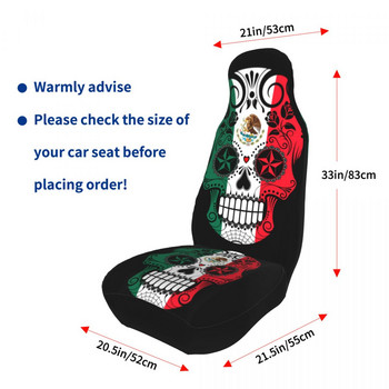 Sugar Skull Roses Flag Of Mexico Universal κάλυμμα καθίσματος αυτοκινήτου Αδιάβροχο χαλάκι καθίσματος αυτοκινήτου ταξιδιού Πολυεστερικό στυλ αυτοκινήτου