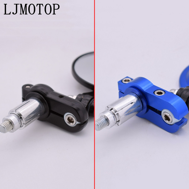 Universaalsed mootorrattapeeglid, 3-tolline ümmargune kokkuklapitav varda otsa küljepeegel BMW K1200R HP2 Enduro K1300S/R/GT K1600GT/GTL R1250GS jaoks