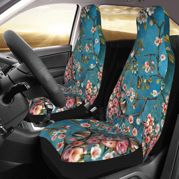 Cherry Blossom Flowers Κάλυμμα καθίσματος αυτοκινήτου Universal Προστατευτικό Εσωτερικού Αξεσουάρ Γυναικεία Floral Καλύμματα καθισμάτων αυτοκινήτου Υφασμάτινο αυτοκίνητο