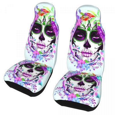 Mexican Sugar Skull Girl Universalus automobilio sėdynės užvalkalas, apsaugantis saloną, visų rūšių automobilinis sėdynės užvalkalas, poliesterio medžioklė