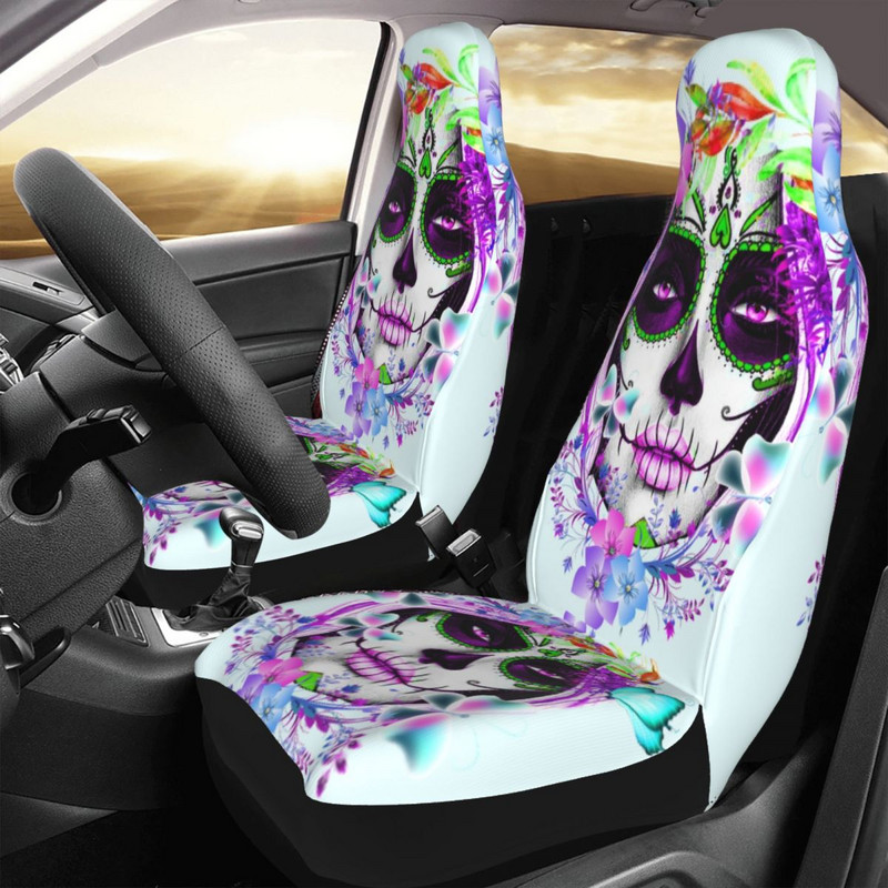 Mexican Sugar Skull Girl Univerzalna navlaka za automobilsko sjedalo, zaštitnik, unutarnji dodaci za sve vrste auto navlaka za sjedalo, poliester, lov