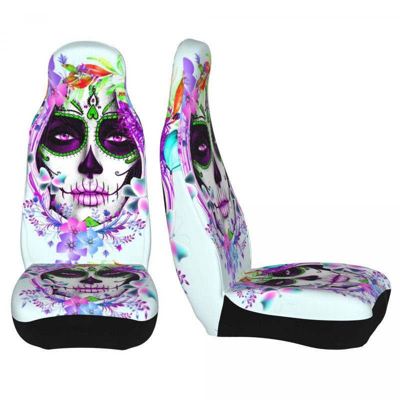 Mexican Sugar Skull Girl Univerzalna navlaka za automobilsko sjedalo, zaštitnik, unutarnji dodaci za sve vrste auto navlaka za sjedalo, poliester, lov