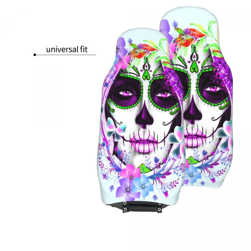 Mexican Sugar Skull Girl Univerzalna navlaka za automobilsko sjedalo, zaštitnik, unutarnji dodaci za sve vrste auto navlaka za sjedalo, poliester, lov