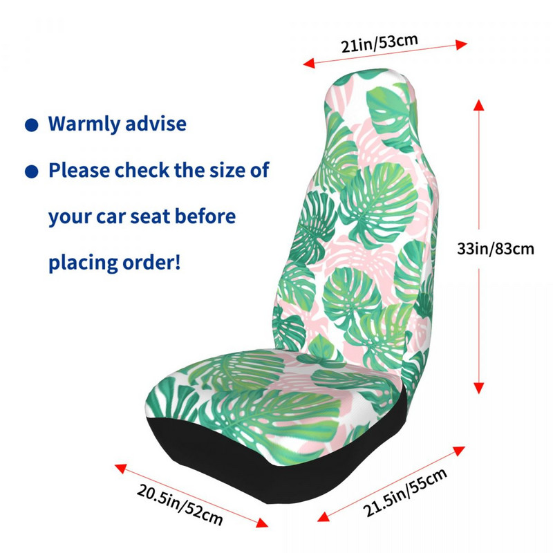 Suvised troopilised palmilehed Universaalne autoistme kate enamiku autode jaoks Naiste autoistme kaitsekangast autotarvikud