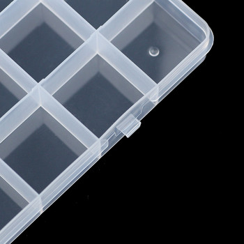 WLYeeS 24Grids Μη αφαιρούμενο Ορθογώνιο Πλαστικό Άδειο Κοσμήματα Χάντρες αποθήκευσης Κουτί αποθήκευσης Θήκη Δοχείο Οθόνη DIY αξεσουάρ