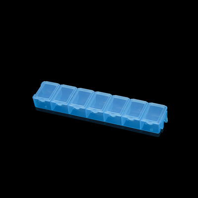 Läbipaistvad võred reguleeritavad ristkülikukujulised plasthelmed hoiukarbi ümbriskonteiner ehete tööriistakasti tarvikute jaoks