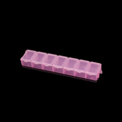 Läbipaistvad võred reguleeritavad ristkülikukujulised plasthelmed hoiukarbi ümbriskonteiner ehete tööriistakasti tarvikute jaoks