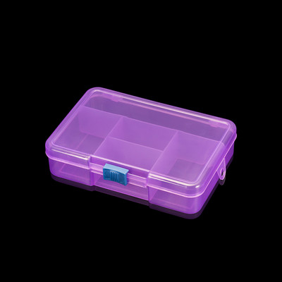 Läbipaistvad võred reguleeritavad ristkülikukujulised plasthelmed hoiukarbi ümbriskonteiner ehete tööriistakasti tarvikute jaoks