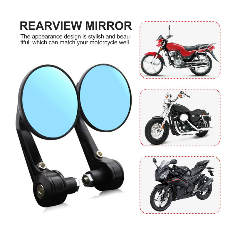 1 par motociklističkih retrovizora na kraju retrovizora za upravljače od 22 mm, bočnih retrovizora podesivih 360 stupnjeva za motocikle, skutere