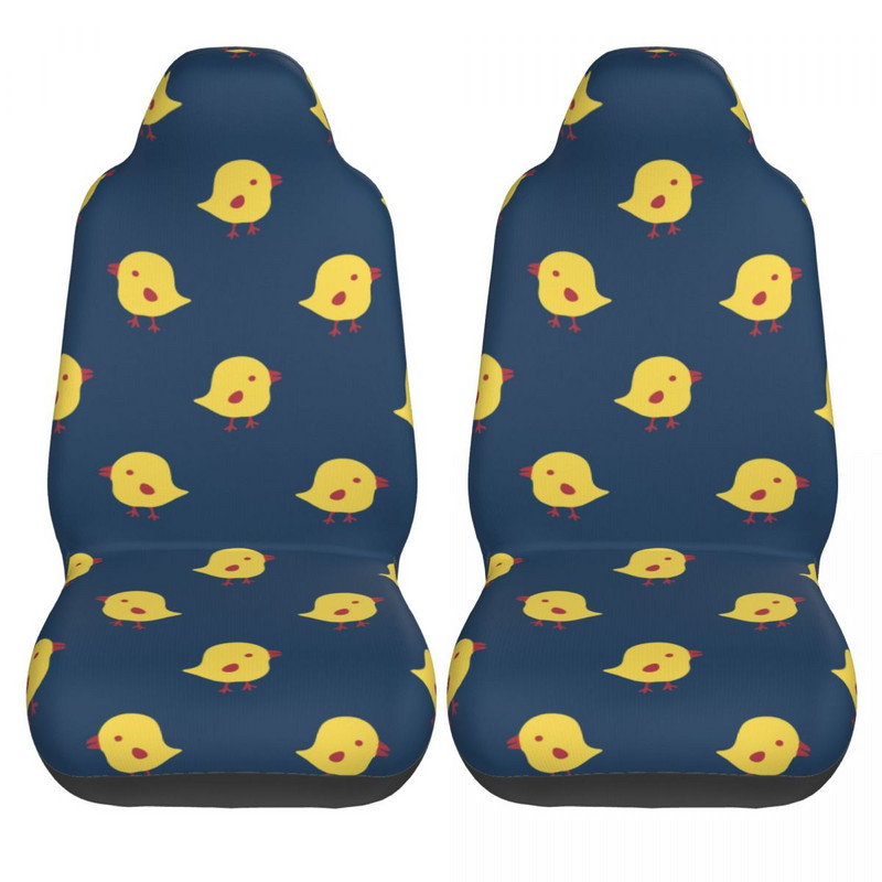 Animacinis filmas Yellow Chicks Universalus automobilio sėdynės užvalkalas Automobilių interjeras Moterų automobilio sėdynės kilimėlių pluošto medžioklė