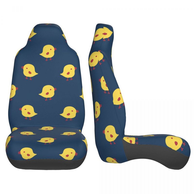 Animacinis filmas Yellow Chicks Universalus automobilio sėdynės užvalkalas Automobilių interjeras Moterų automobilio sėdynės kilimėlių pluošto medžioklė