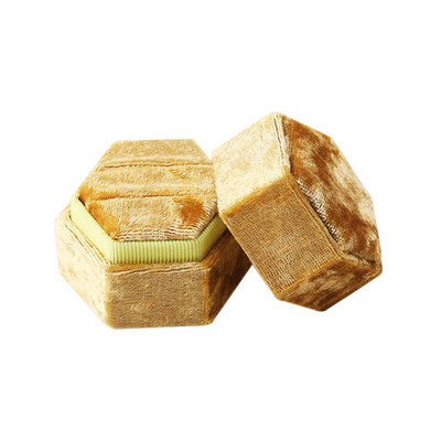 Armas kuusnurkse kujuga sametest ehtesõrmuste karp, kahekordne hoiukarp abielusõrmuse väljapanek naistele kingituste kõrvarõngad pakend roosa