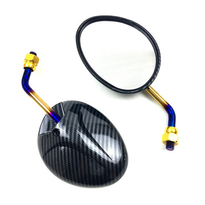 Universális 10 mm-es motorkerékpár-tükrök motoros visszapillantó oldalsó tükrök Honda Suzuki Yamaha Kawasaki Scooter Ducatihoz