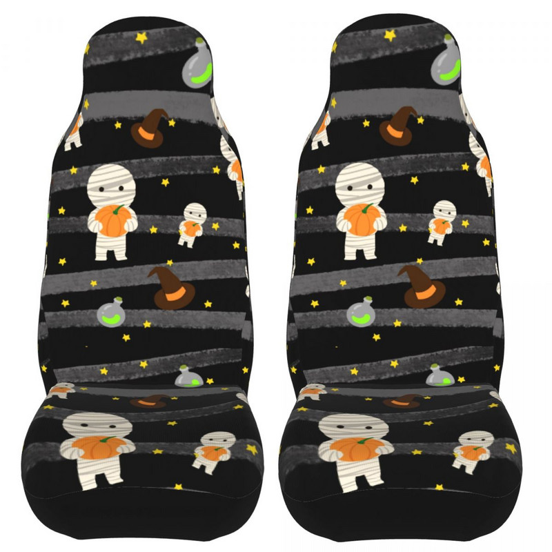 Halloween Cute Pumpkin Universaalne autoistme katte kaitse Salongi tarvikud Skelett autoistme padi kangast istmekaitse