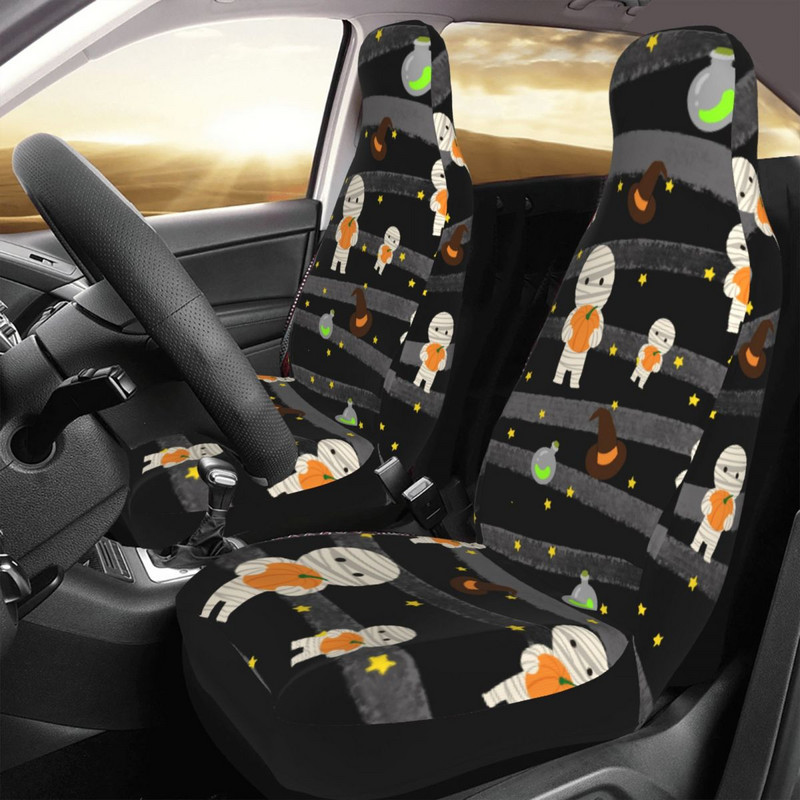 Halloween Cute Pumpkin Universaalne autoistme katte kaitse Salongi tarvikud Skelett autoistme padi kangast istmekaitse