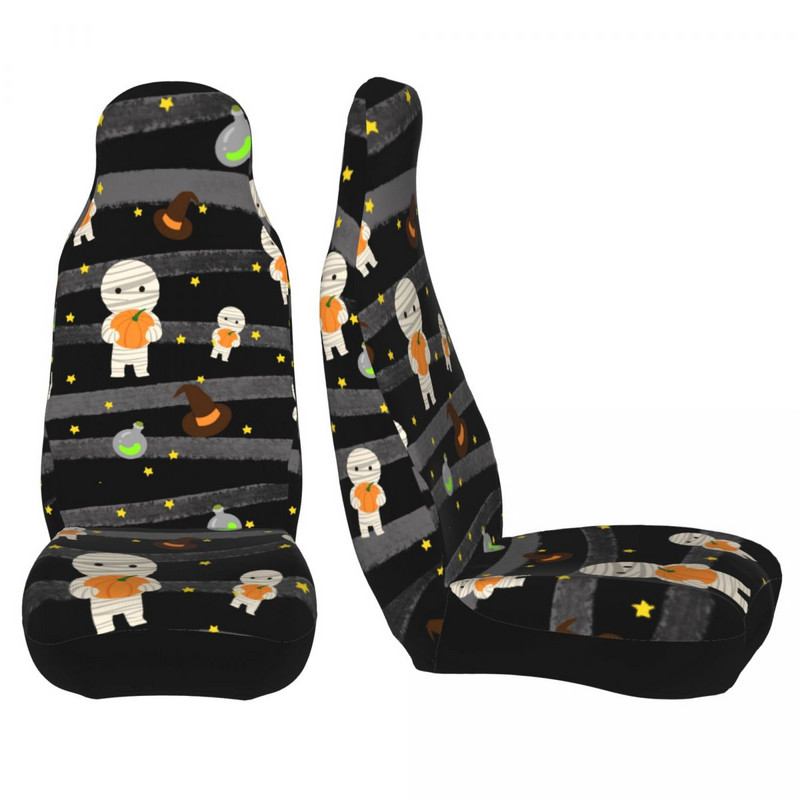 Halloween Cute Pumpkin Universaalne autoistme katte kaitse Salongi tarvikud Skelett autoistme padi kangast istmekaitse