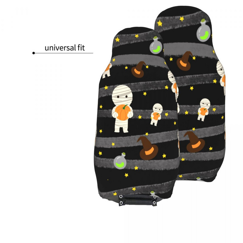 Halloween Cute Pumpkin Universaalne autoistme katte kaitse Salongi tarvikud Skelett autoistme padi kangast istmekaitse