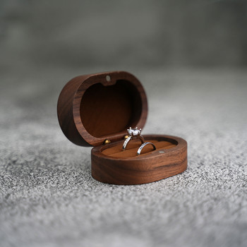 Γάμος αρραβώνων Ξύλινο δαχτυλίδι κουτί για γάμο προσαρμοσμένη πρόταση Χαραγμένο δαχτυλίδι